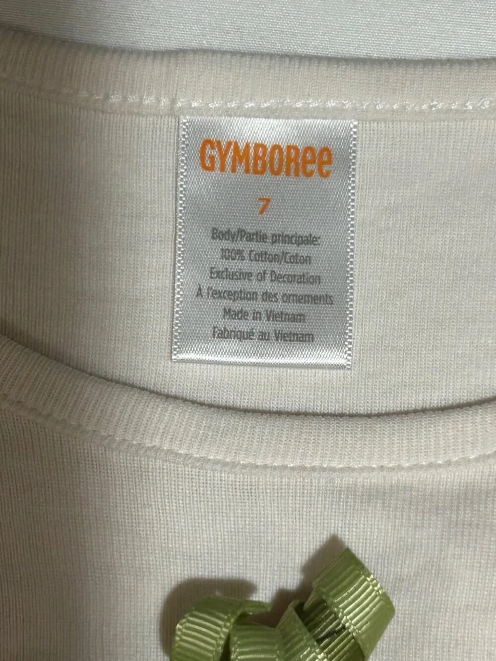Gymboree Girls Size 7 Ivory Plaid Pumpkin Short Sleeve Top T-shirt Fall
